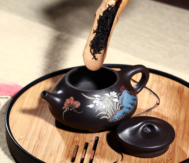 石瓢手工紫砂壺，精致典雅紫砂壺
